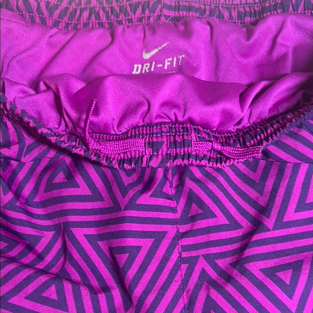 Purple Geometric Nike Dri Fit Women's Shorts XS - Picture 4 of 5
